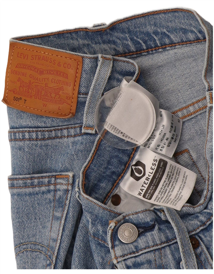 Levi's Dame 501 Straight Jeans W24 L28 Blå Bomuld