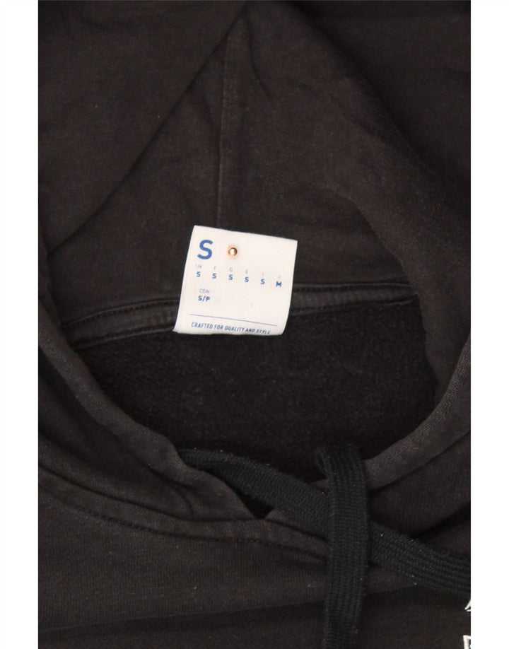 REEBOK Mens Hoodie Jumper Small Black Colourblock Cotton Vintage Reebok and Second-Hand Reebok from Messina Hembry 