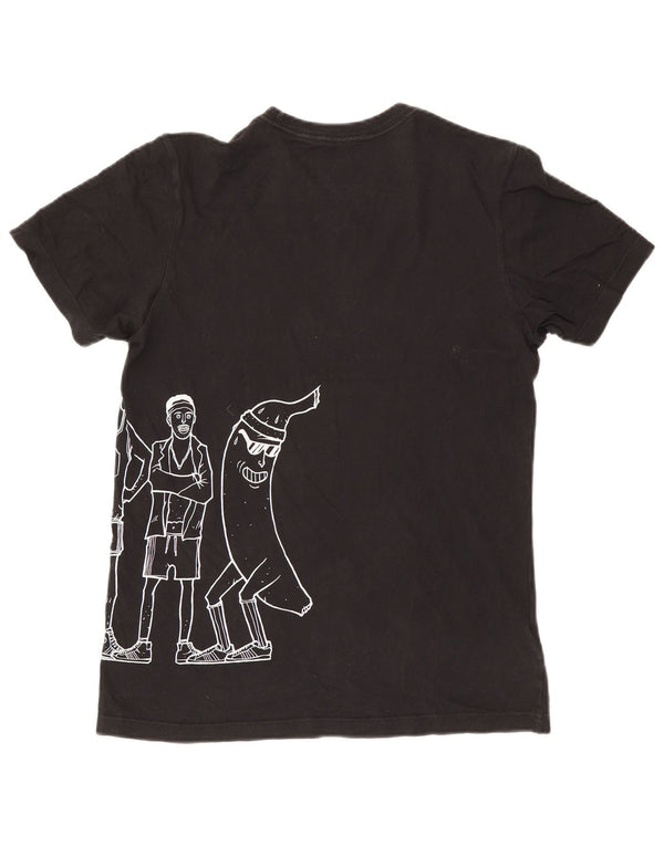 Adidas Mens Graphic T-Shirt Top Small Black Cotton