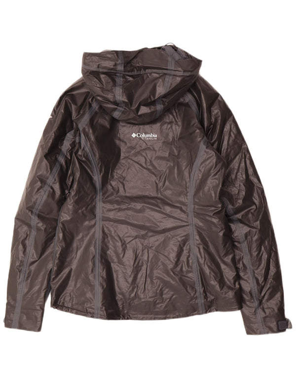 Columbia Womens Omni-Heat Regnjakke med hætte UK 6 XS Grå Nylon