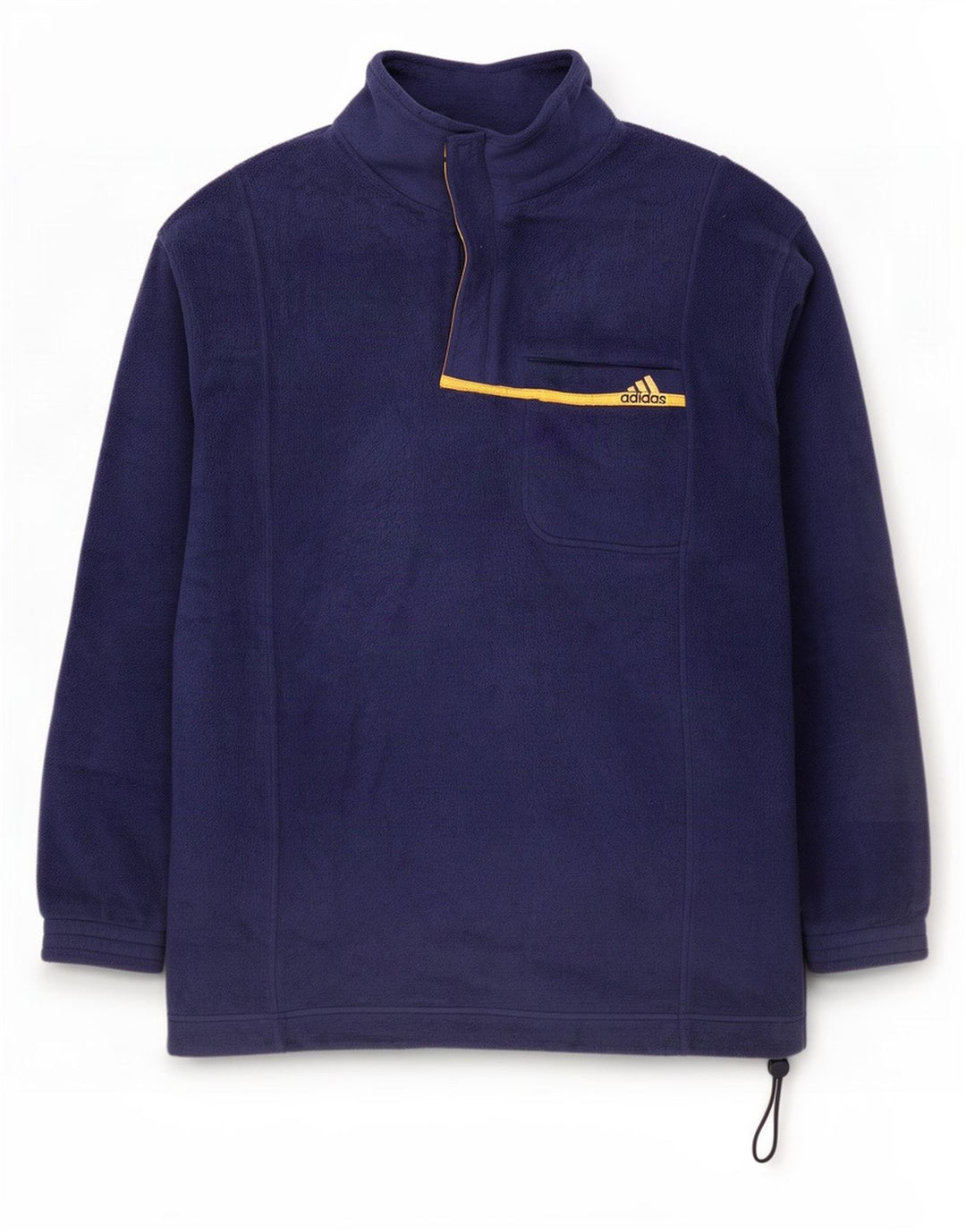 Adidas Fleecetrøje med lynlås til mænd UK 40/42 Medium Navyblå polyester