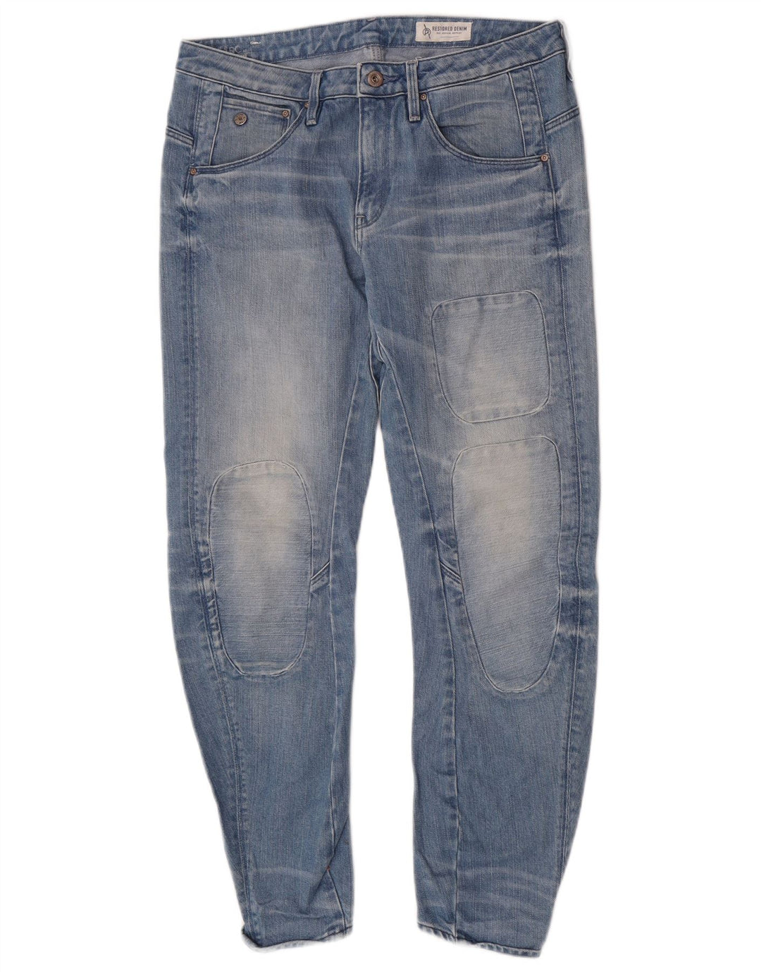 G-Star Dame 3D Arc Slim Jeans W27 L27 Blå Patchwork Bomuld