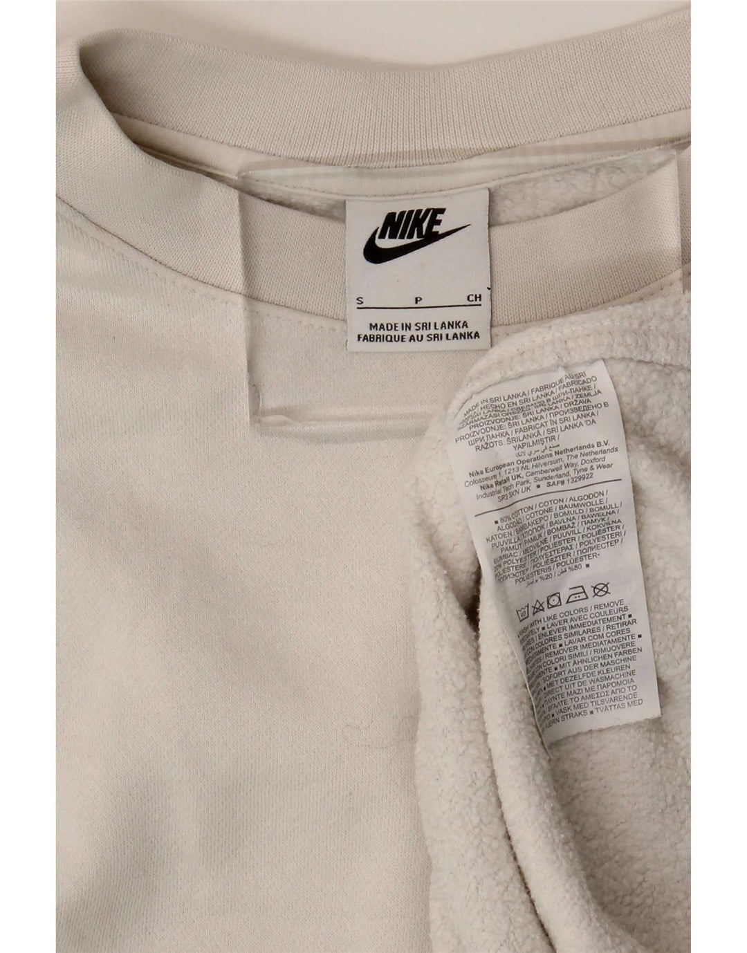 Nike Sweatshirt til mænd, lille hvid bomuld