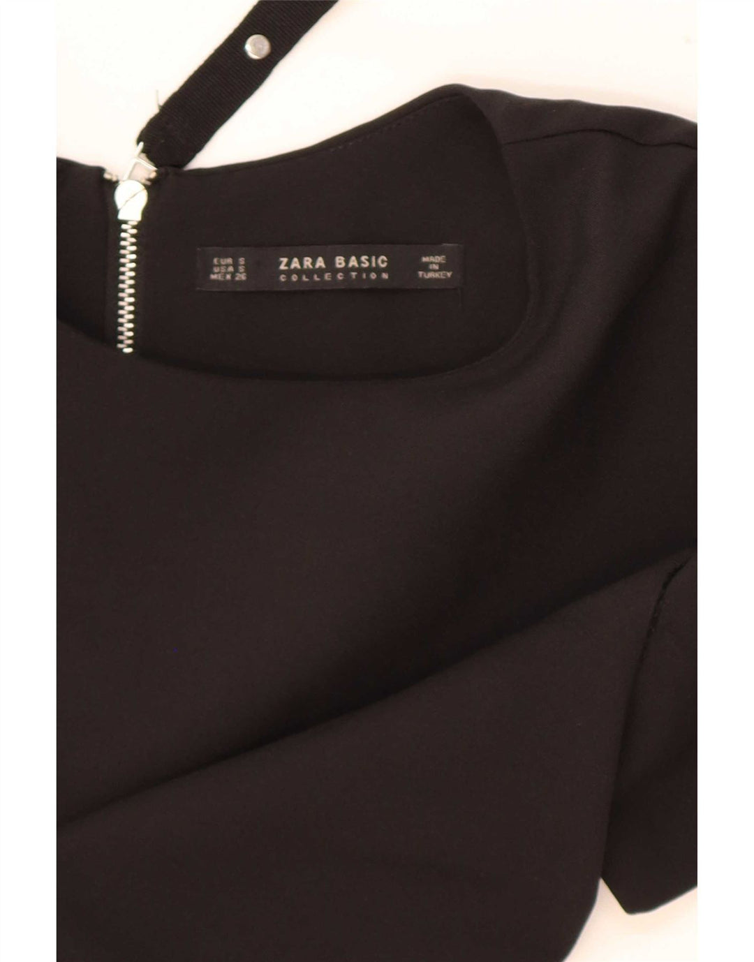 Zara Womens Shift Dress UK 10 Small Black Polyester