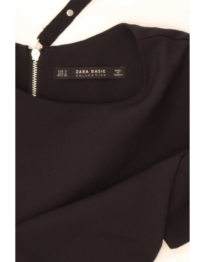 Zara Womens Shift Dress UK 10 Small Black Polyester