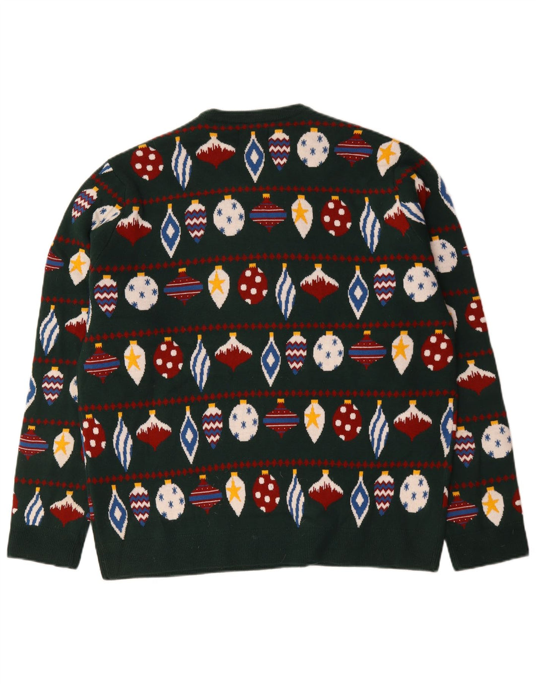 Marks & Spencer Herre sweater med rund hals 2XL Green Fair Isle