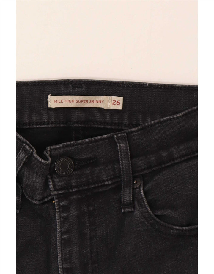 Levi's Dame Mile High Skinny Jeans W26 L28 Grå