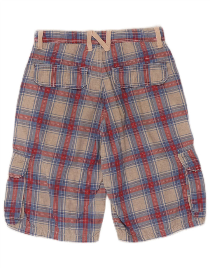 Napapijri drenge cargo shorts 9-10 år W24 flerfarvet ternet bomuld