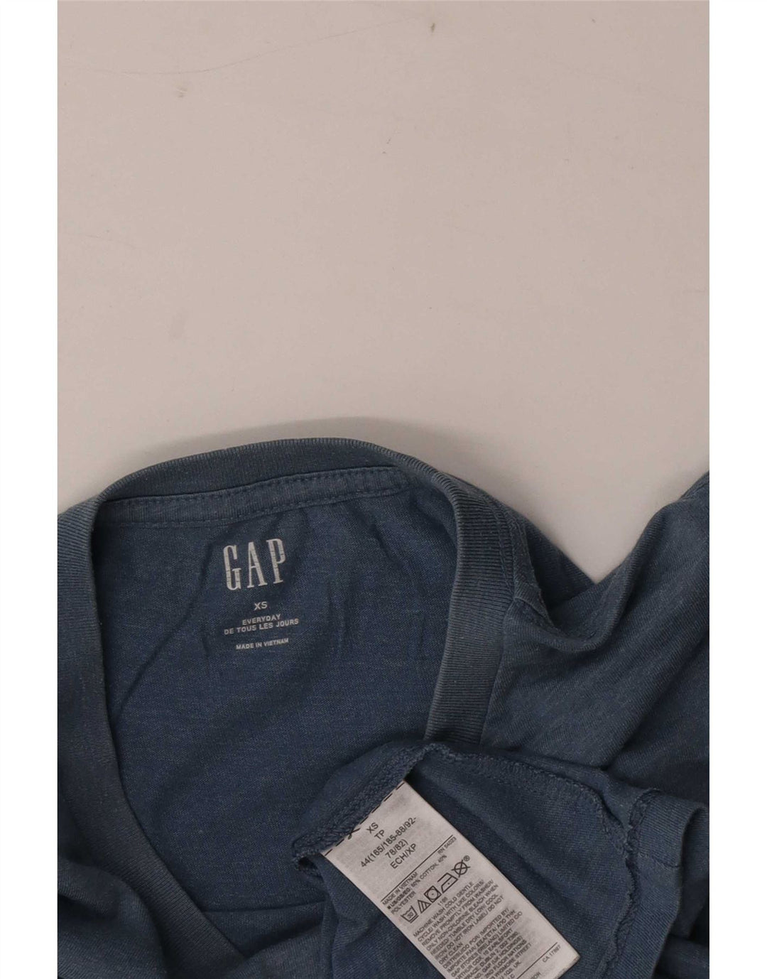 Gap Herre T-Shirt Top XS Blå Bomuld