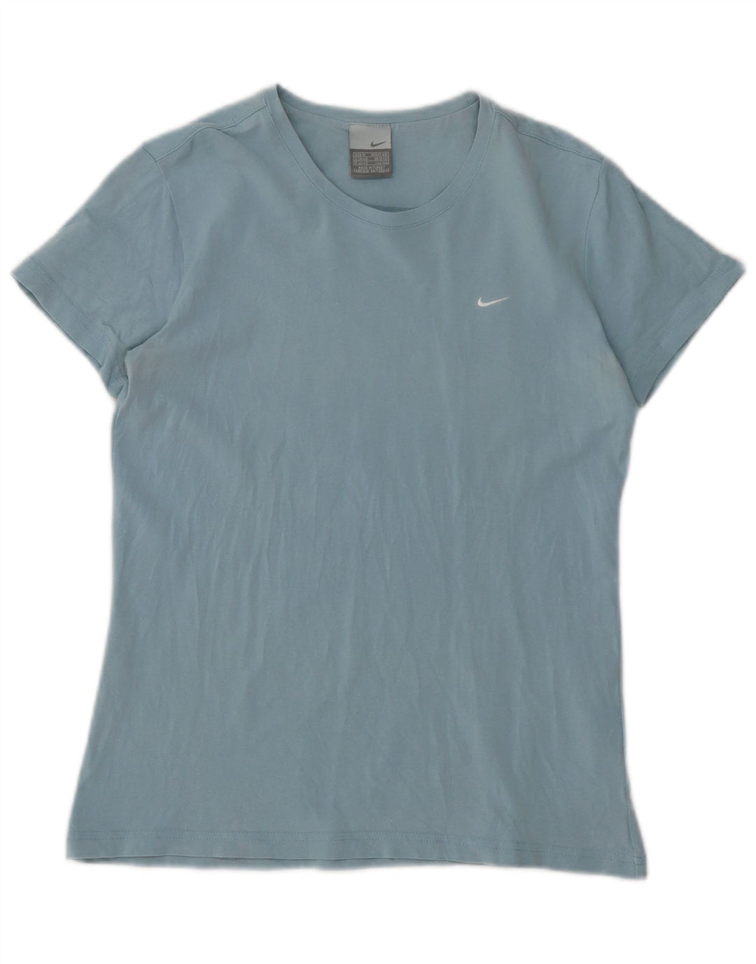 NIKE T-shirt top til kvinder UK 10/12 Medium Blue Synthetic