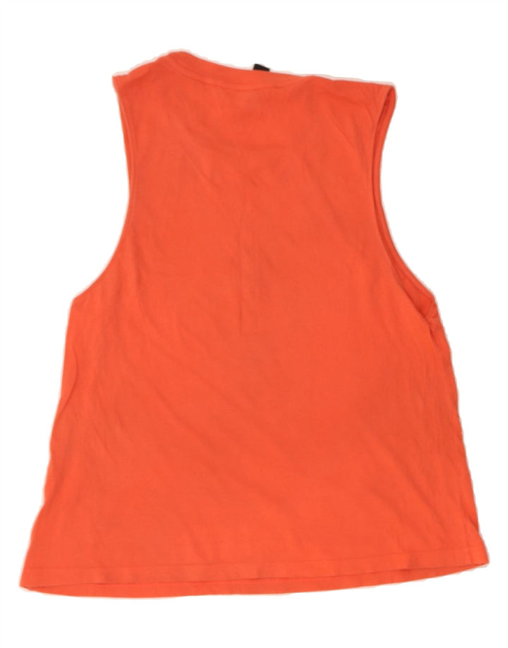 ADIDAS Womens Graphic Vest Top UK 12 Medium Maroon Vintage Adidas and Second-Hand Adidas from Messina Hembry 