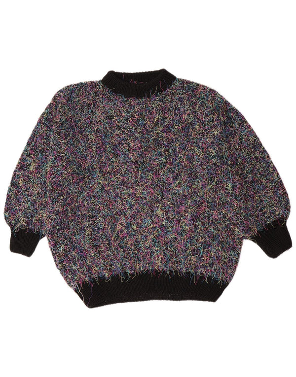 Vintage Womens Oversized Turtle Neck Jumper Sweater UK 18 XL Multicoloured