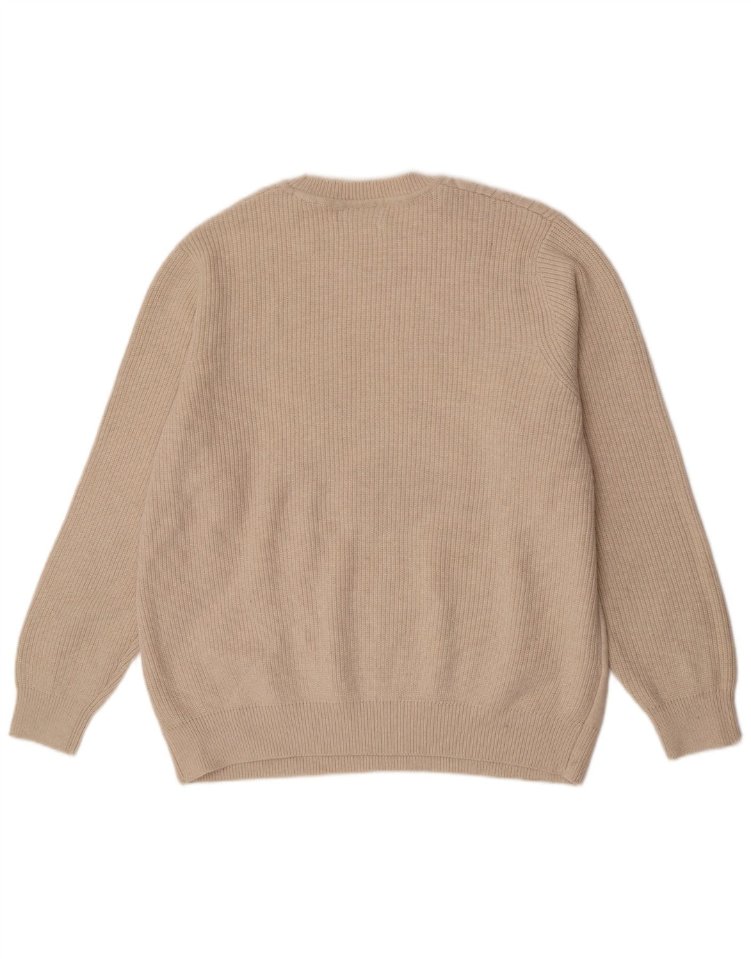 Marks & Spencer Herre sweater med rund hals 2XL beige polyester