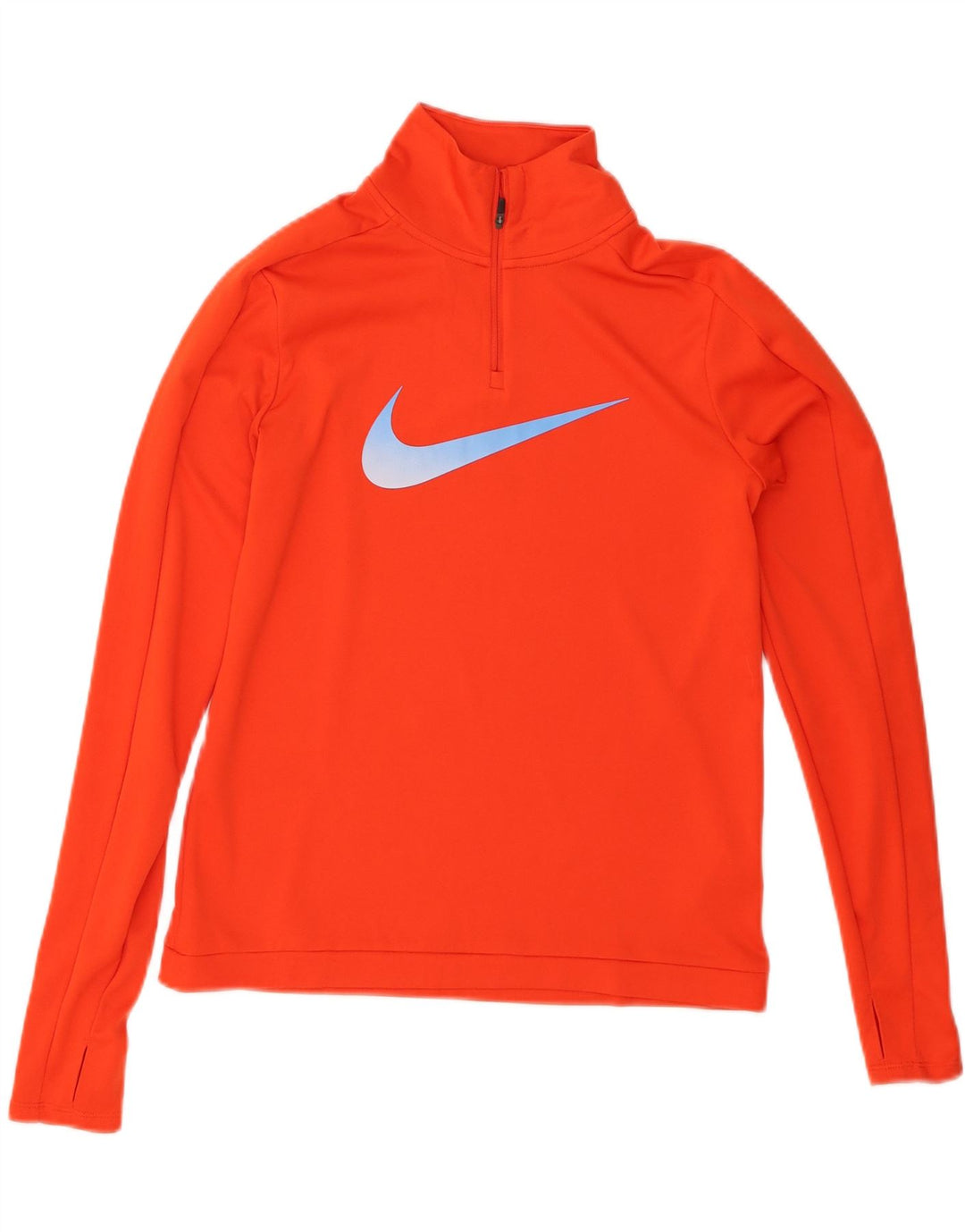 Nike Graphic Pullover træningsdragt top UK 10 Small Orange Polyester
