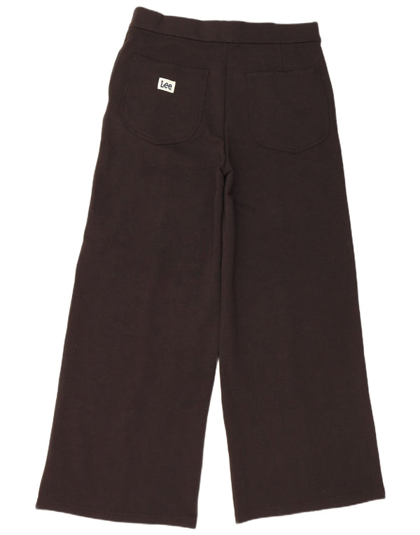 LEE Højtaljede Chinobukser med brede ben til kvinder US 14 XL W34 L31 Sort