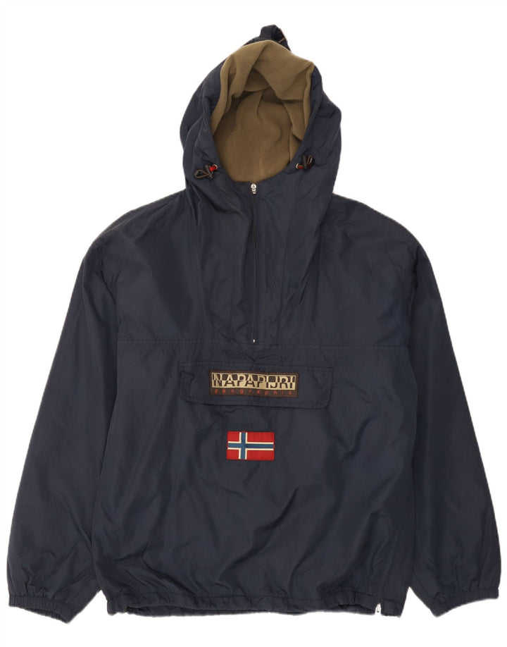 Napapijri Herre Geographic Graphic Anorak Jacket UK 38 Medium Navy Blue