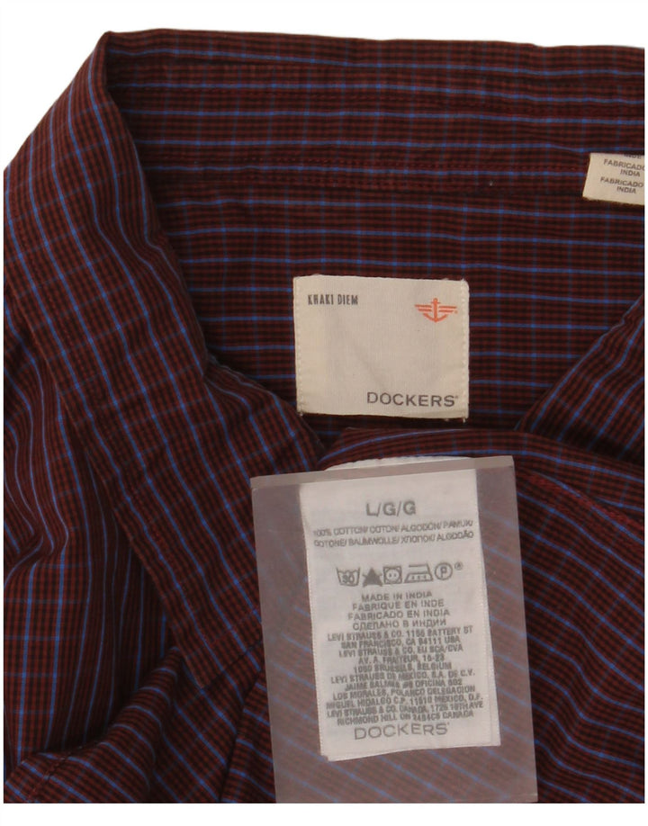 Dockers Herreskjorte Stor Bourgogne Ternet Bomuld