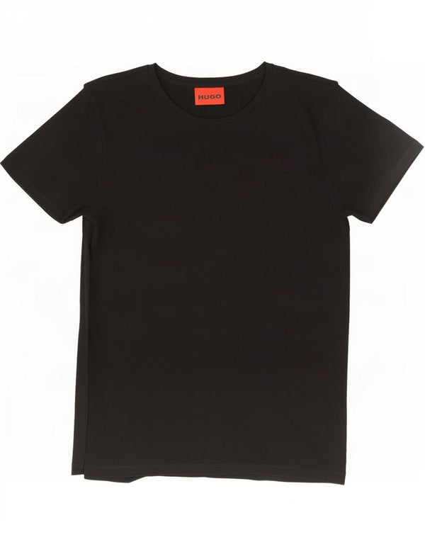 Hugo Boss Herre T-Shirt Top Lille Sort Bomuld