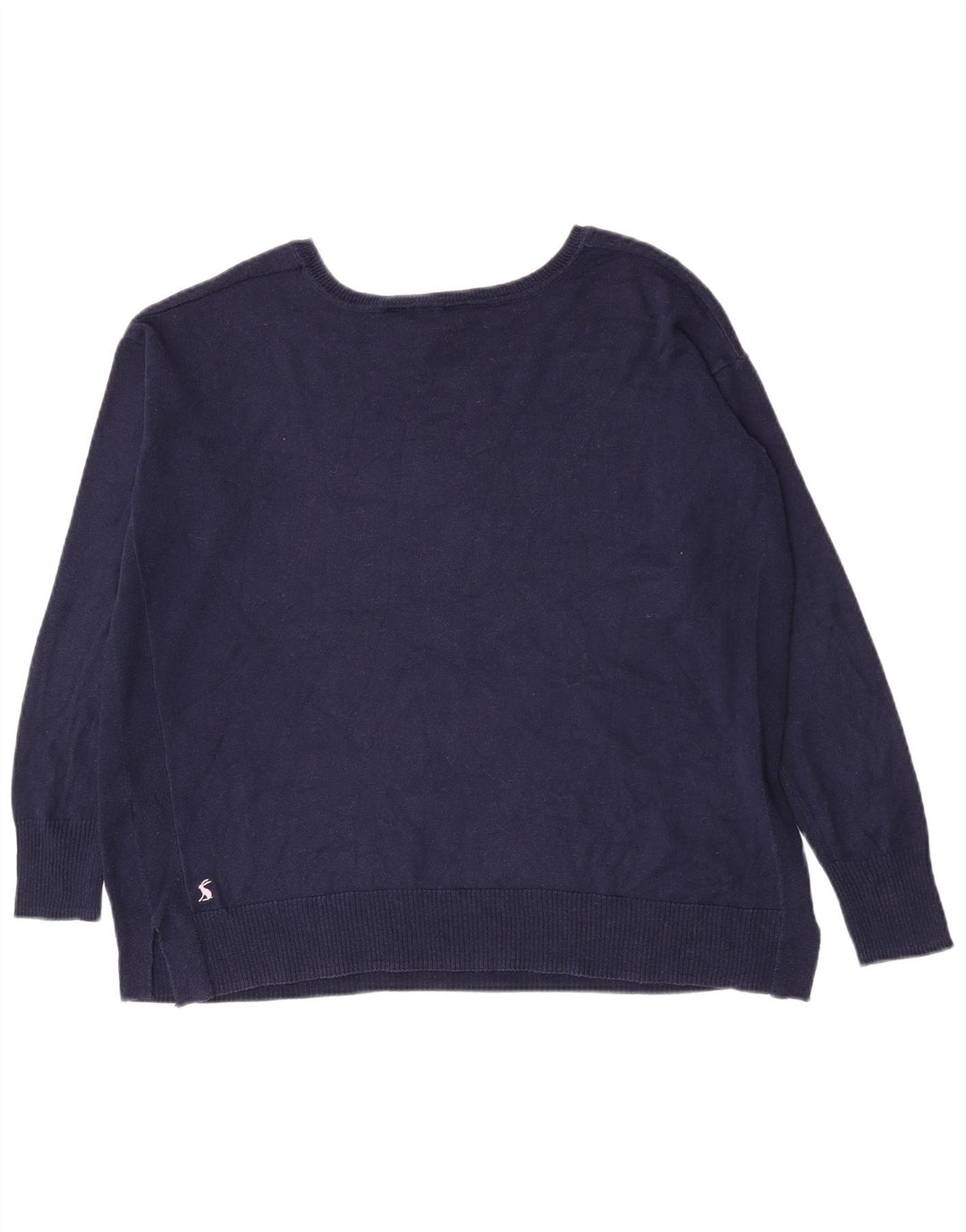 Joules Dame Oversized Boat Neck Jumper Sweater UK 12 Medium Navy Blue
