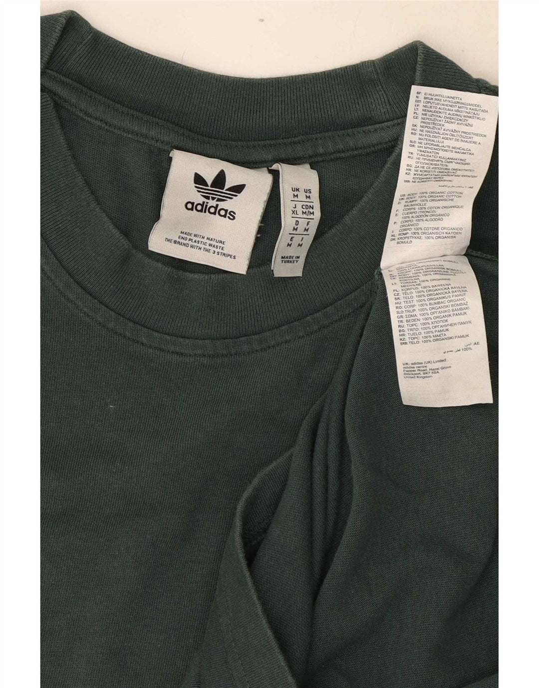 Adidas herre T-shirt top mellemgrøn bomuld