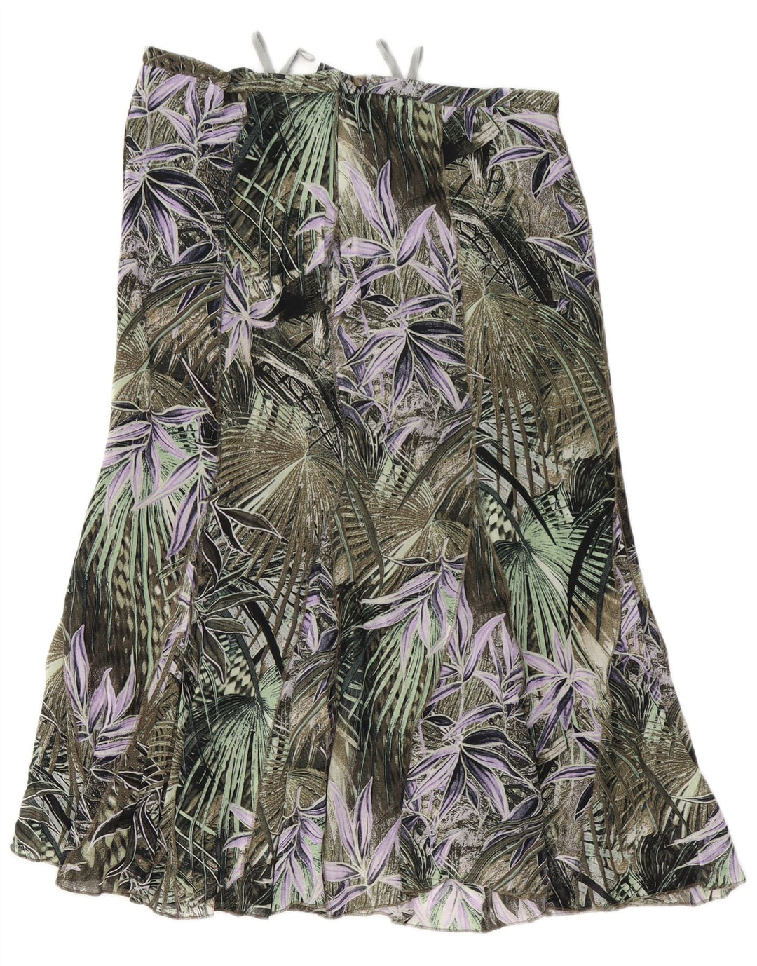 GELCO Womens højtaljet trompetnederdel UK 16 Large W32 Green Floral