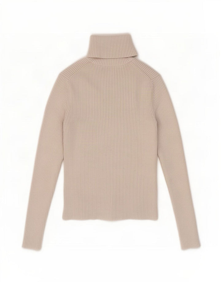Zara Womens Crop Bluse Top UK 8 Small Beige