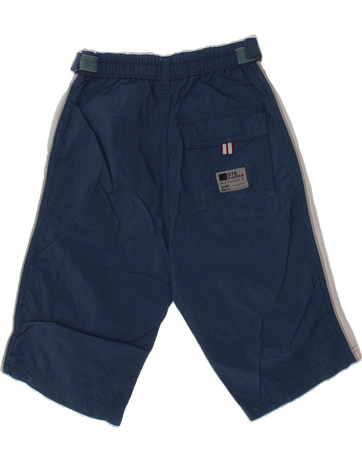 DIADORA Boys Bermuda Sport Shorts 4-5 Years  Blue Colourblock Polyamide Vintage Diadora and Second-Hand Diadora from Messina Hembry 