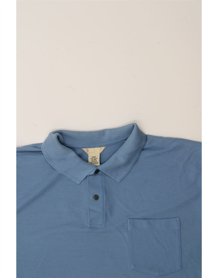 L.L.BEAN Mens Polo Shirt XL Blue Cotton Vintage L.L.Bean and Second-Hand L.L.Bean from Messina Hembry 