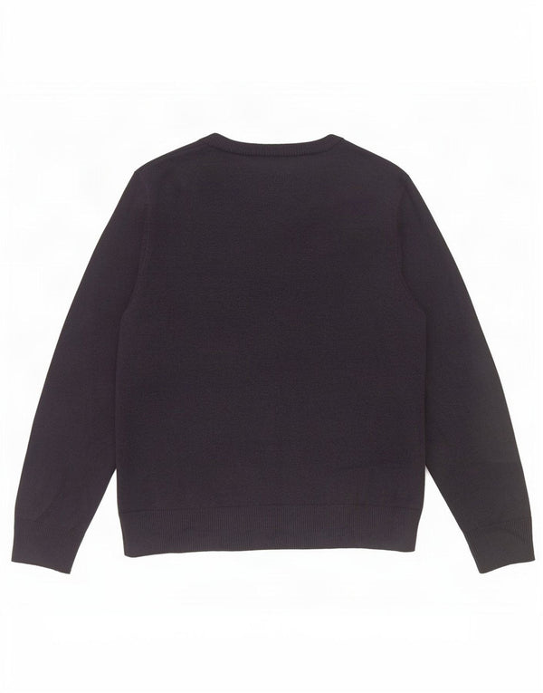 Marks & Spencer Dame V-hals sweater UK 10 Small Navy Blue