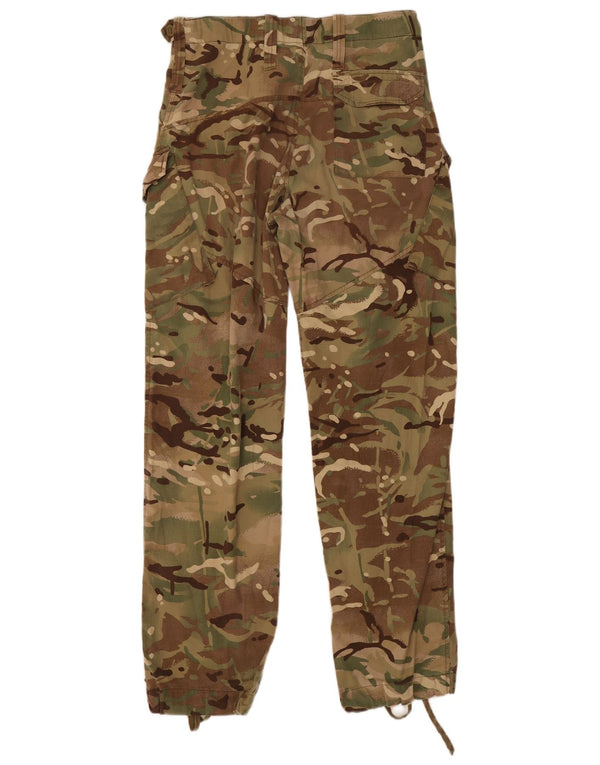 Vintage Straight Cargo Bukser til mænd W30 L32 Khaki Camouflage Polyester
