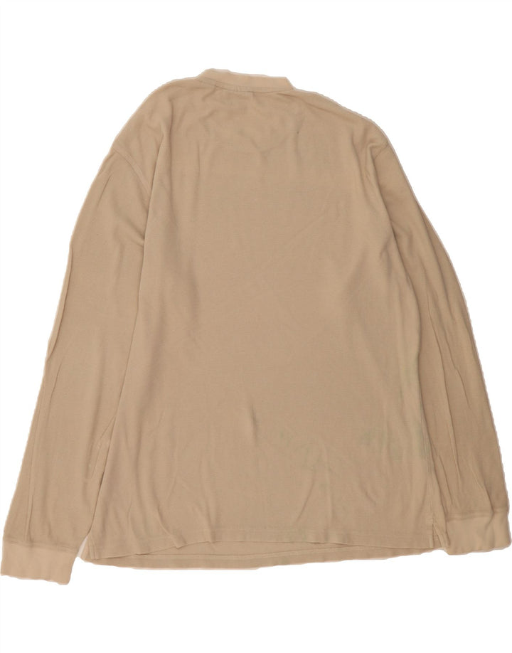 TIMBERLAND Mens Top Long Sleeve 2XL Beige Cotton Vintage Timberland and Second-Hand Timberland from Messina Hembry 