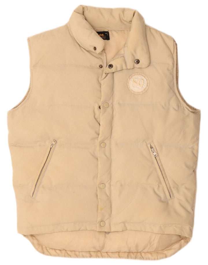 Lee Mens Polstret Gilet UK 38 Medium Beige Polyamid