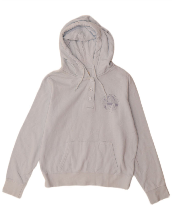 Rip Curl Dame Oversized Button Neck Hoodie Jumper UK 2 2XS Blå