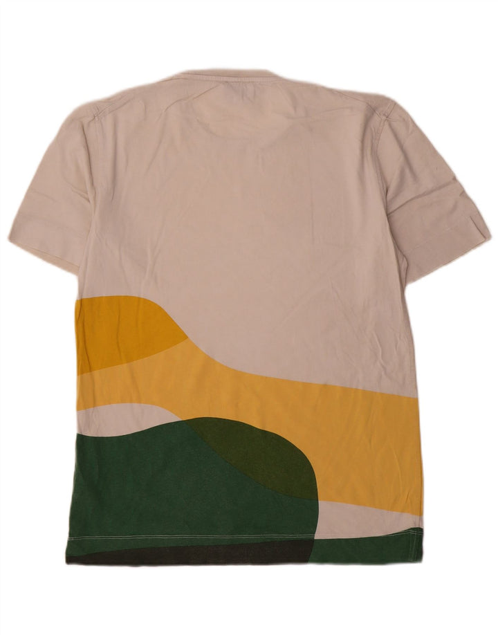 Jigsaw Herre T-shirt Top Lille hvid Colourblock Bomuld