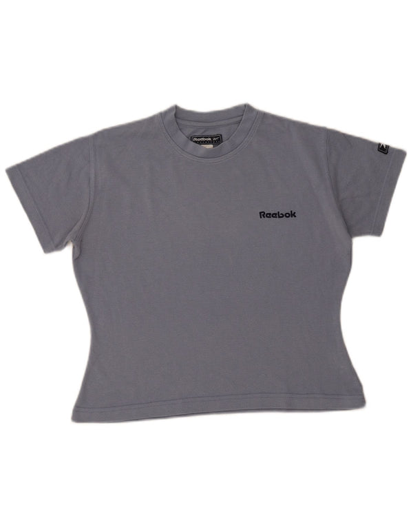 Reebok Womens Crop T-Shirt Top UK 10 Small Grå