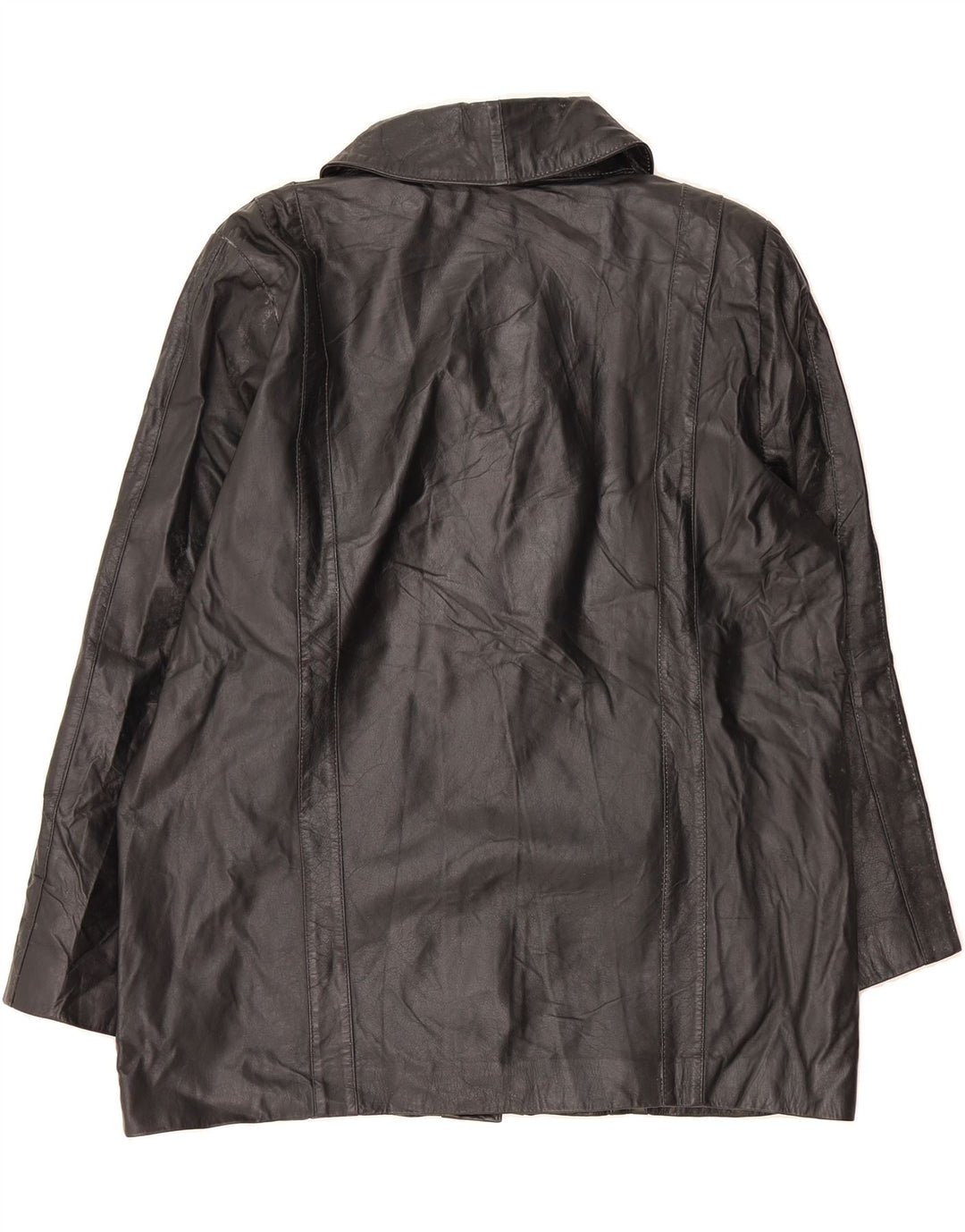 VINTAGE Womens Leather Jacket UK 20 2XL Black Leather Vintage Vintage and Second-Hand Vintage from Messina Hembry 