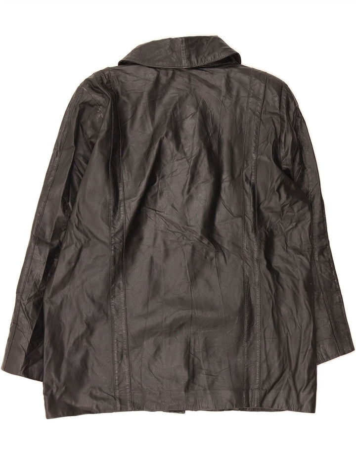 VINTAGE Womens Leather Jacket UK 20 2XL Black Leather Vintage Vintage and Second-Hand Vintage from Messina Hembry 