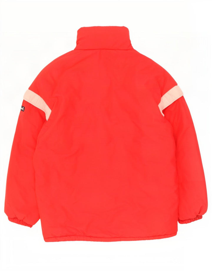 Vintage polstret hættejakke til mænd IT 52 XL Rød Colourblock Polyamid