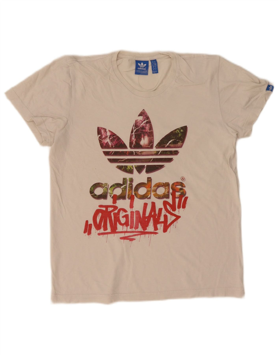 ADIDAS Grafisk T-shirt top til mænd, lille hvid