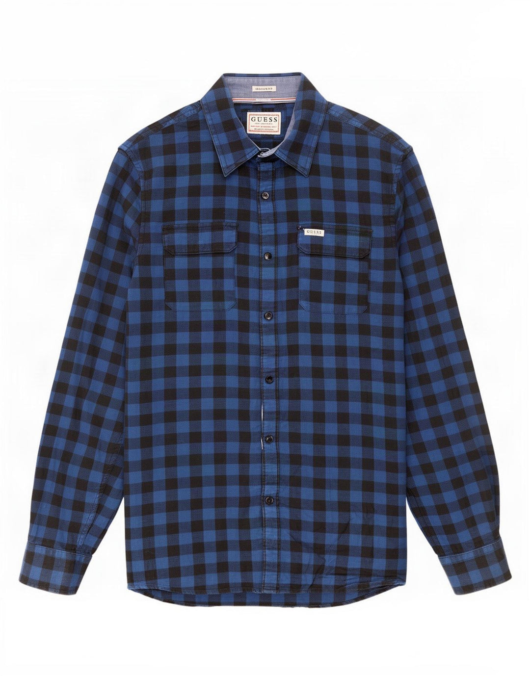 Guess herre Regular Fit skjorte lille blå Gingham