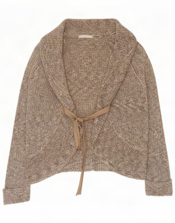 Marks & Spencer Dame Cardigan Sweater UK 12 Medium Beige Flecked Acryl