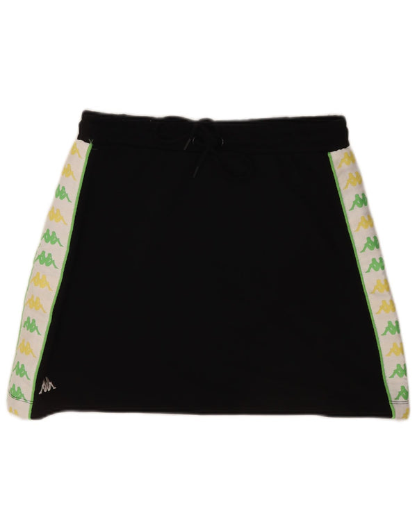 Kappa grafisk nederdel til kvinder UK 14 Medium Sort Colourblock Bomuld
