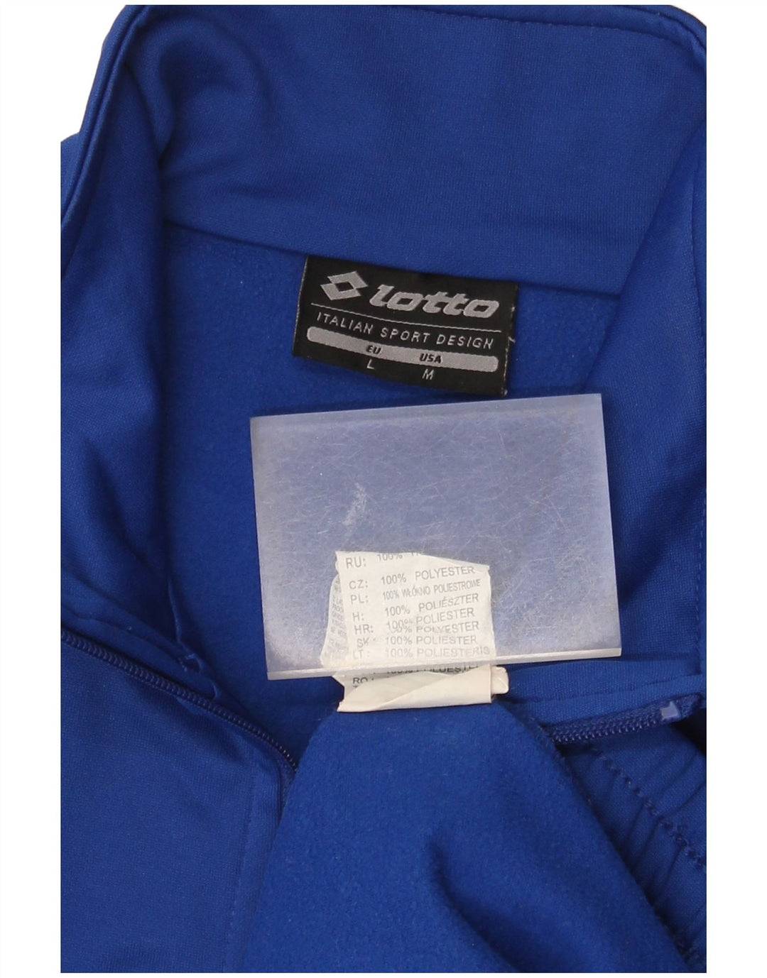 Lotto Herre Grafisk Zip Neck Sweatshirt Jumper Medium Blå Polyester