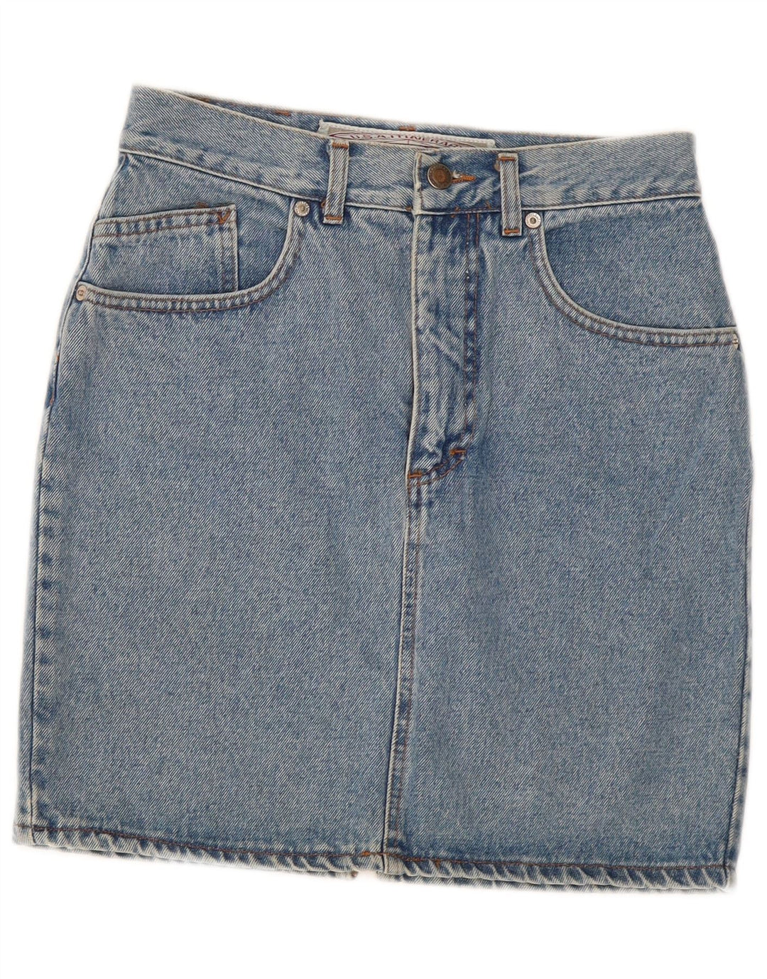 Tavarner Dame Mini Denim Nederdel W30 Medium Blue Bomuld