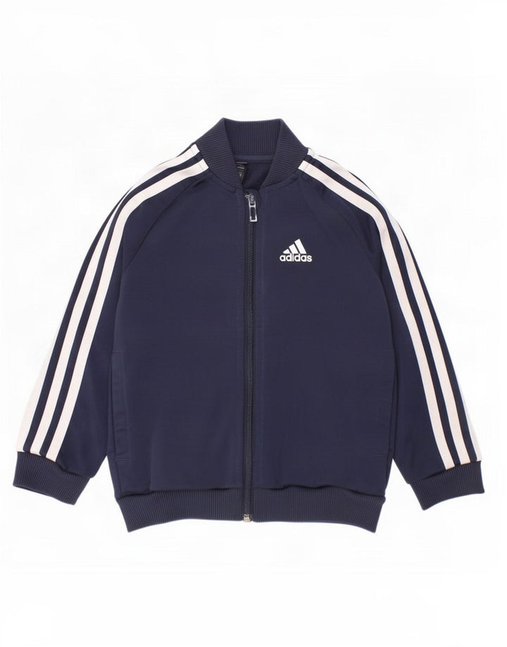 Adidas Drenge Træningsdragt Topjakke 3-4 År Marineblå Polyester