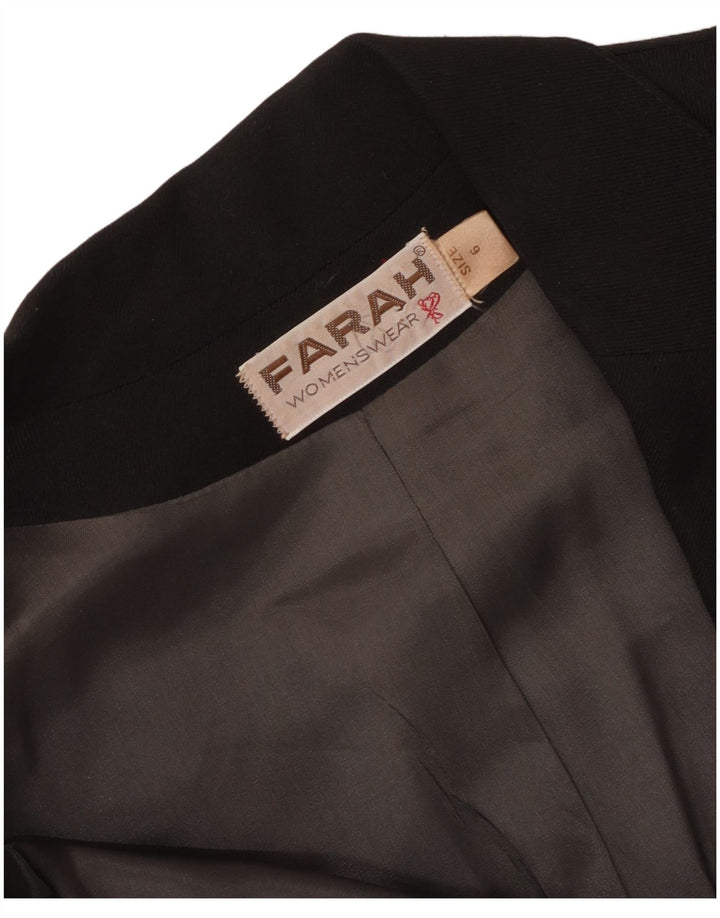 Farah Dame 2 Button Blazer Jacket UK 6 XS Sort