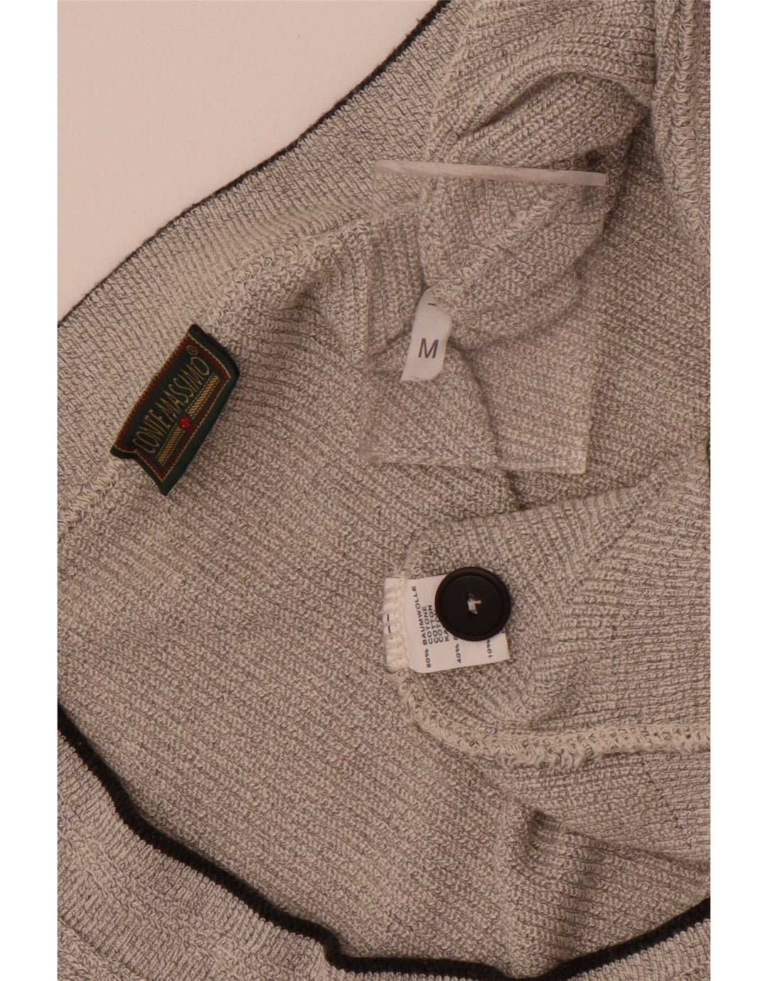 Conte Massimo Herre ærmeløs cardigantrøje Medium Grå Bomuld