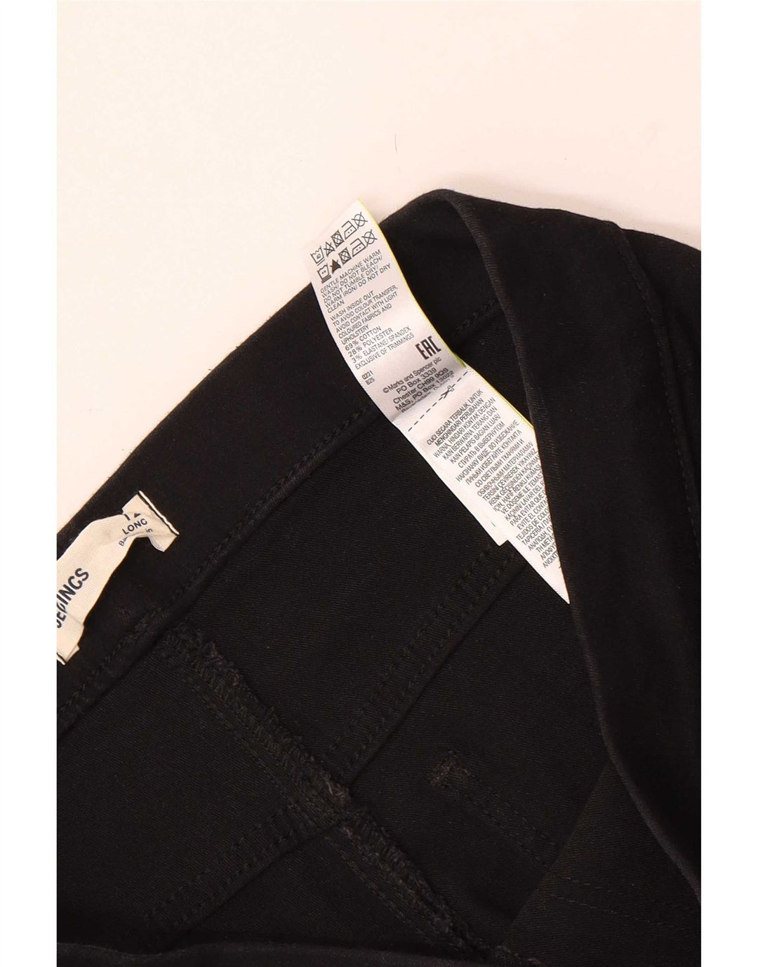 Marks & Spencer Dame Jegging Jeans UK 12 Medium W30 L30 Sort Bomuld