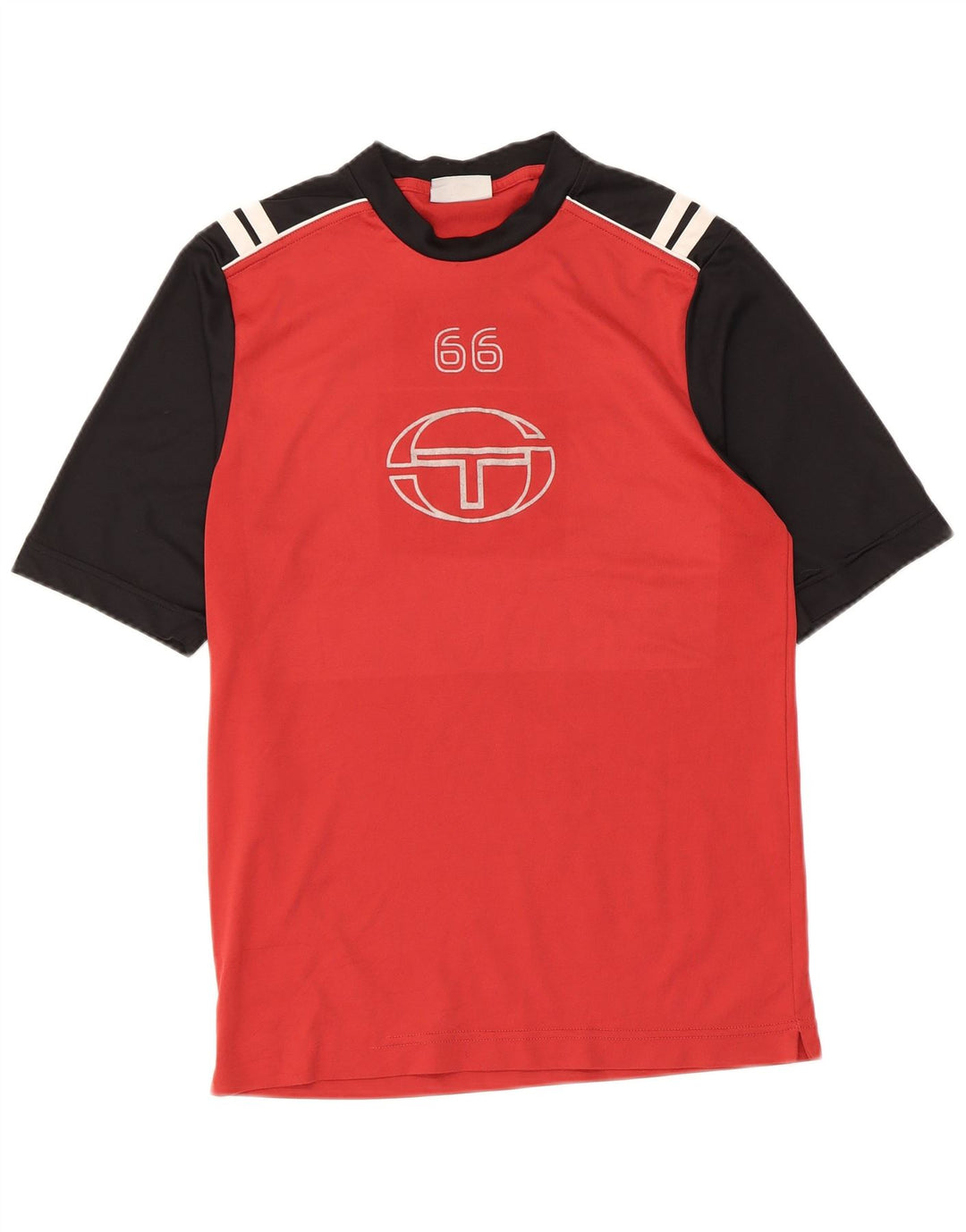 Sergio Tacchini Herre grafisk T-shirt Top Lille rød farveblok