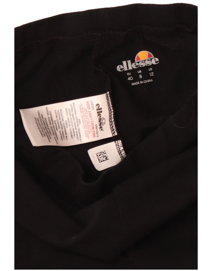 ELLESSE Sportshorts til kvinder UK 12 Medium Sort Bomuld